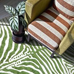 Alfombras redondeadas - Zebra (verde)