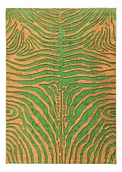 Alfombra Wilton - Zebra (verde/naranja)
