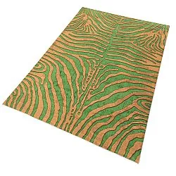Alfombra Wilton - Zebra (verde/naranja)
