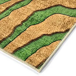 Alfombra Wilton - Zebra (verde/naranja)