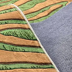 Alfombra Wilton - Zebra (verde/naranja)