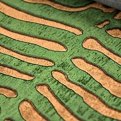 Alfombra Wilton - Zebra (verde/naranja)