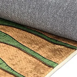 Alfombra Wilton - Zebra (verde/naranja)