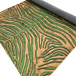 Alfombra Wilton - Zebra (verde/naranja)