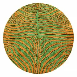 Alfombras redondeadas - Zebra (verde/naranja)
