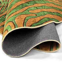 Alfombras redondeadas - Zebra (verde/naranja)