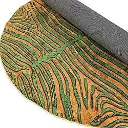 Alfombras redondeadas - Zebra (verde/naranja)