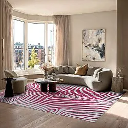 Alfombra Wilton - Zebra (rosa)