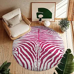 Alfombras redondeadas - Zebra (rosa)