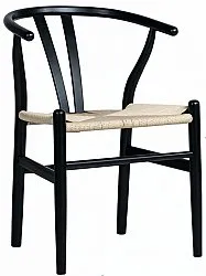 Silla - Alta (negro/beige) - 2 piezas