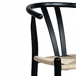 Silla - Alta (negro/beige) - 2 piezas