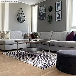 Alfombra Wilton - Zebra (blanco/negro)