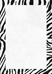 Alfombra Wilton - Zebra boarder (negro/blanco)
