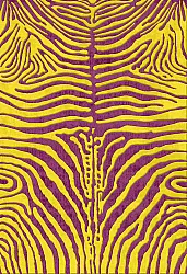 Alfombra Wilton - Zebra (amarillo/morado)