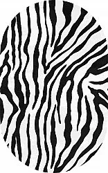 Alfombra ovalada - Zebra (negro/blanco)