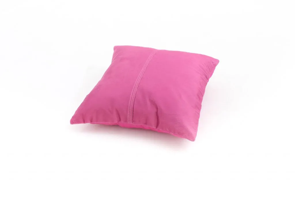 Cojín de terciopelo (rosa) (funda de cojín) 45 x 45 cm