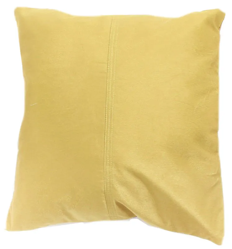 Cojín de terciopelo (amarillo) (funda de cojín) 45 x 45 cm