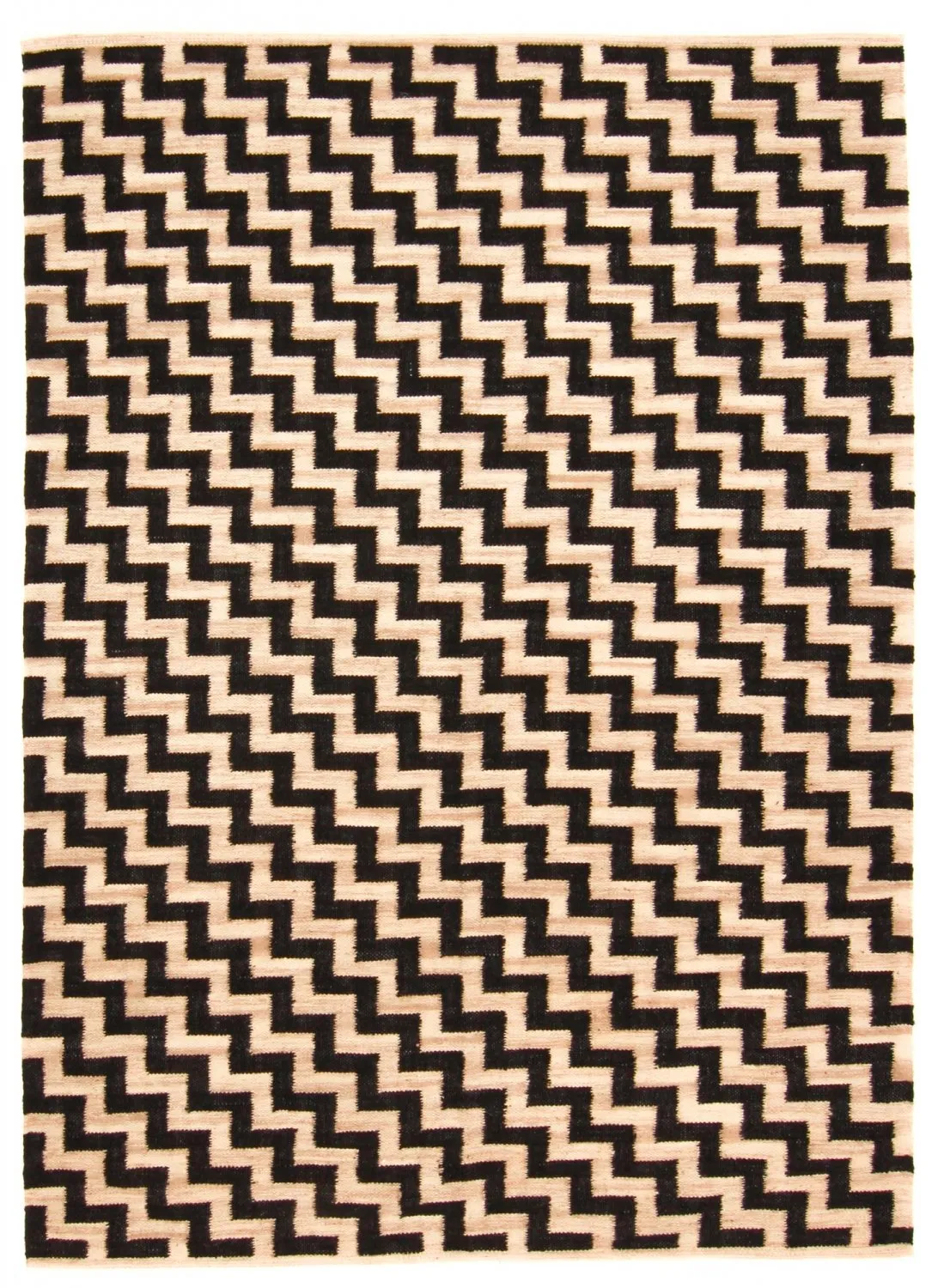 Alfombra de yute - Cabana (beige/negro)