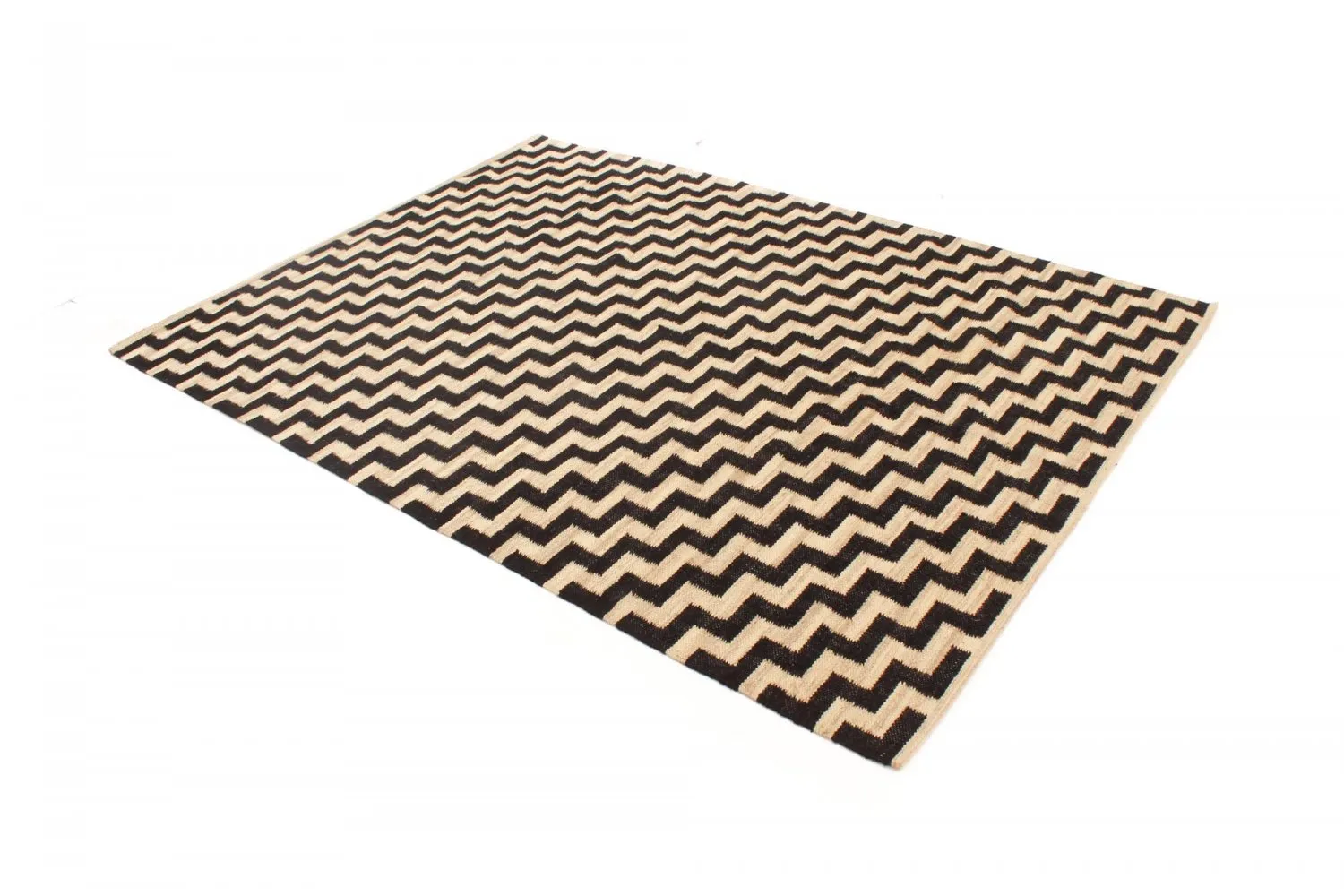 Alfombra de yute - Cabana (beige/negro)