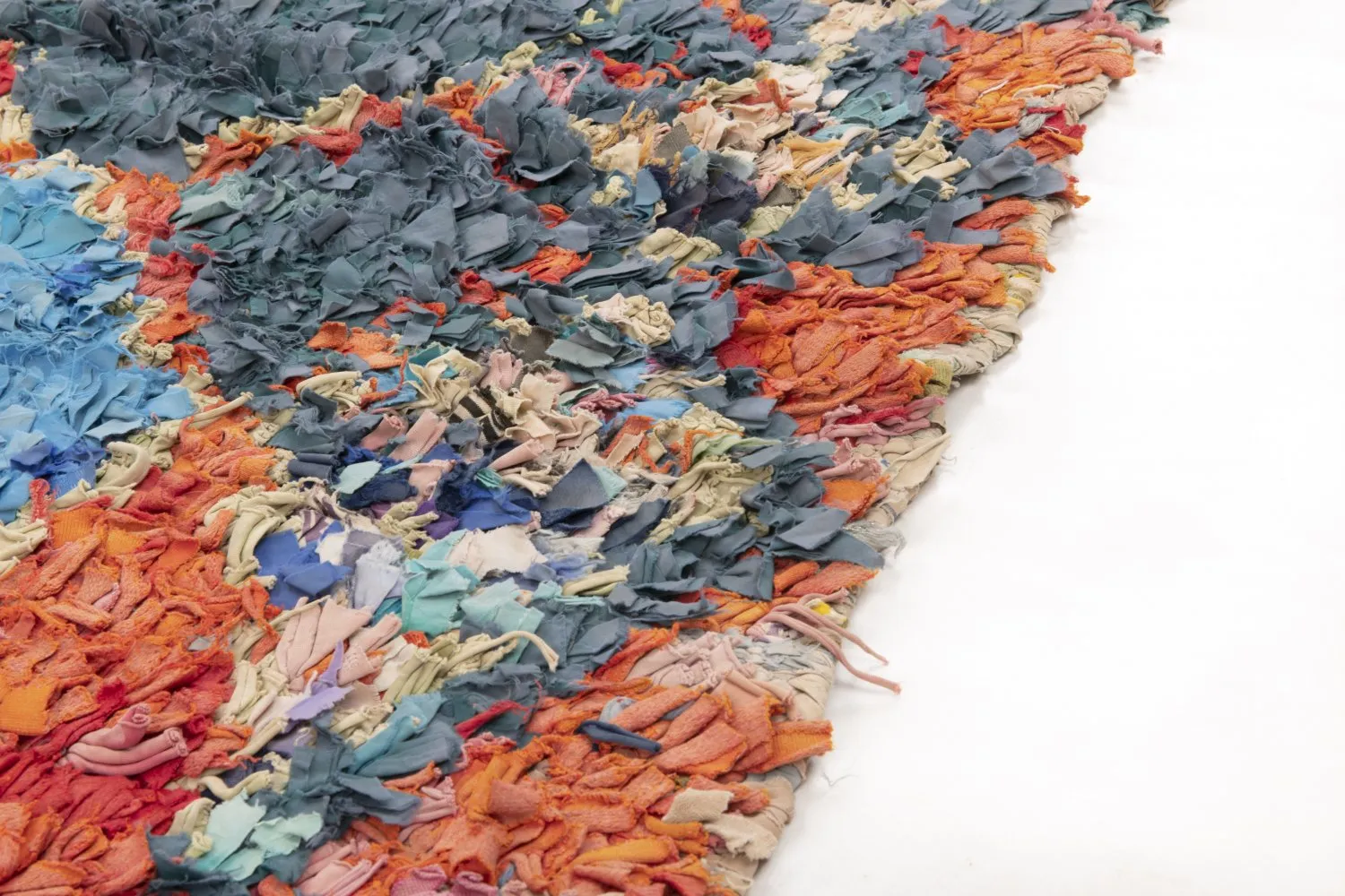 Alfombra Marroquí Bereber Boucherouite 195 x 115 cm