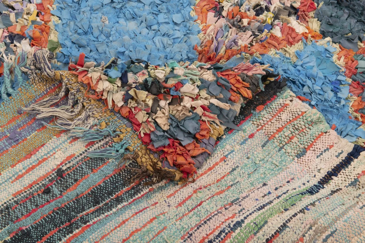 Alfombra Marroquí Bereber Boucherouite 195 x 115 cm