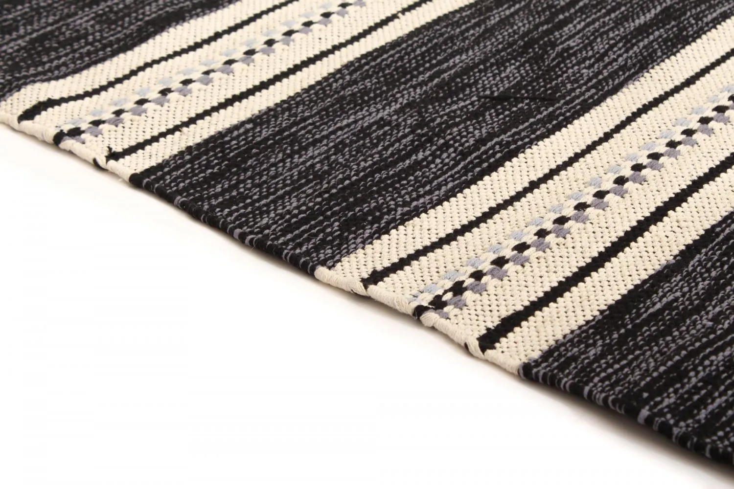 Alfombra de algodón - Kajsa (negro)