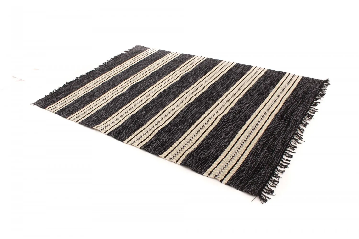 Alfombra de algodón - Kajsa (negro)