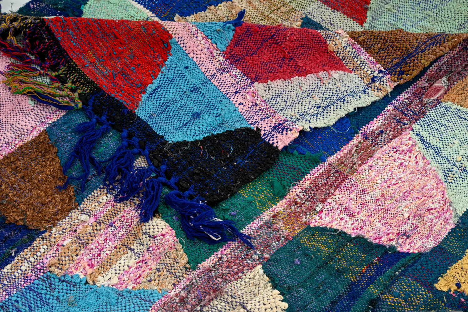 Alfombra Marroquí Bereber Boucherouite 140 x 290 cm