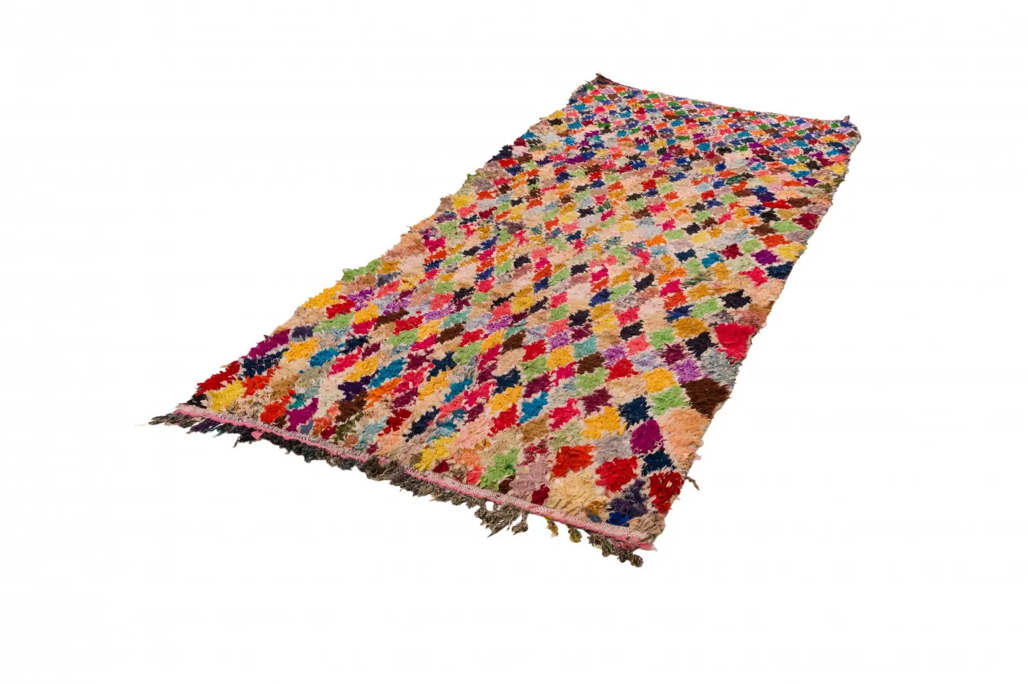 Alfombra Marroquí Bereber Boucherouite 120 x 335 cm