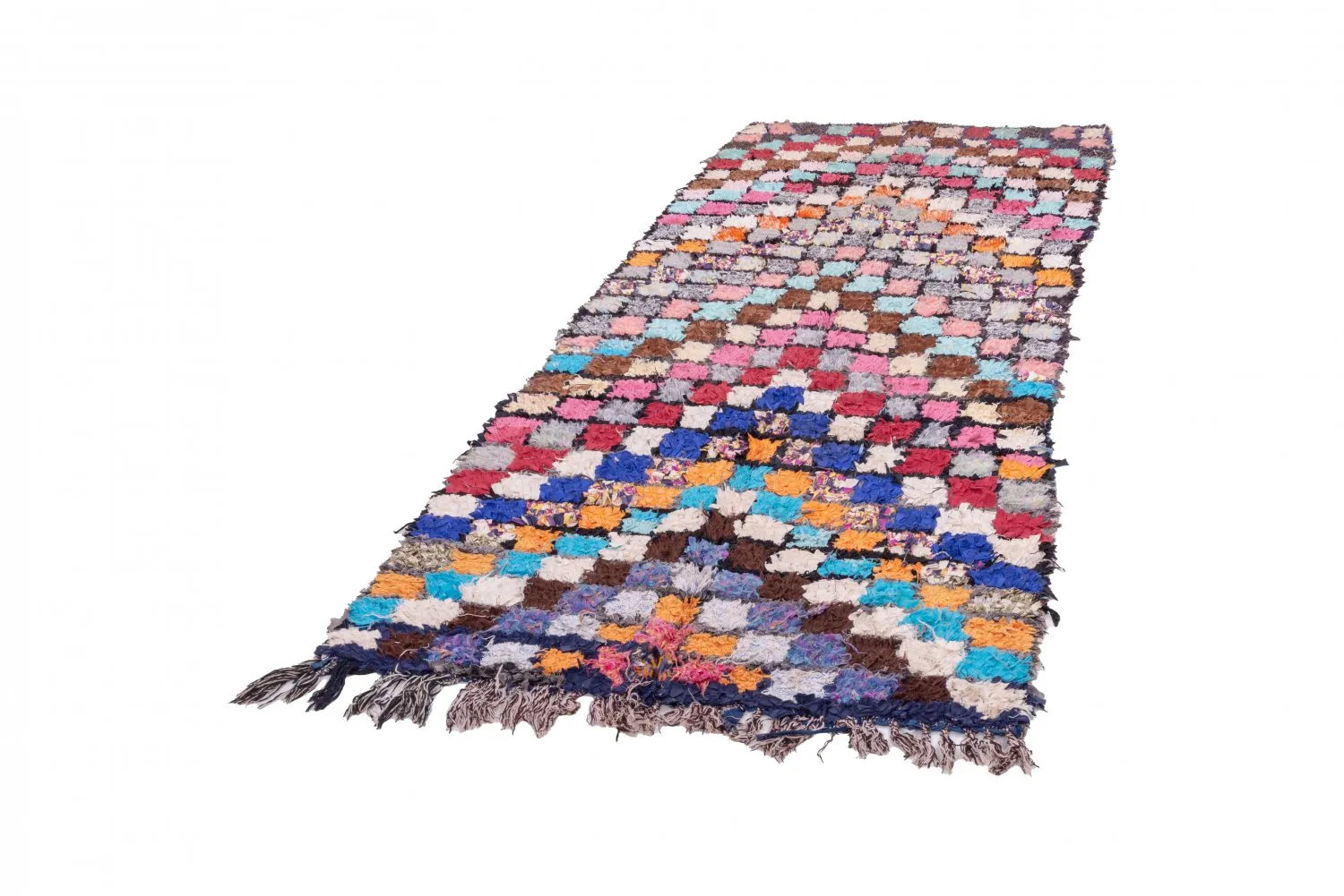 Alfombra Marroquí Bereber Boucherouite 275 x 110 cm