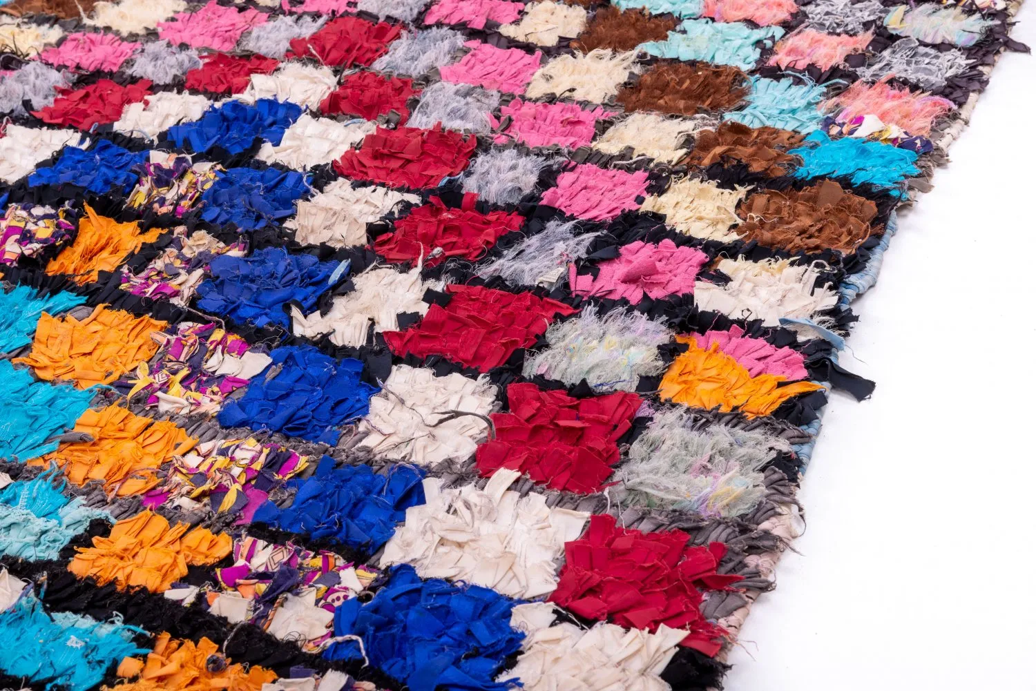Alfombra Marroquí Bereber Boucherouite 275 x 110 cm