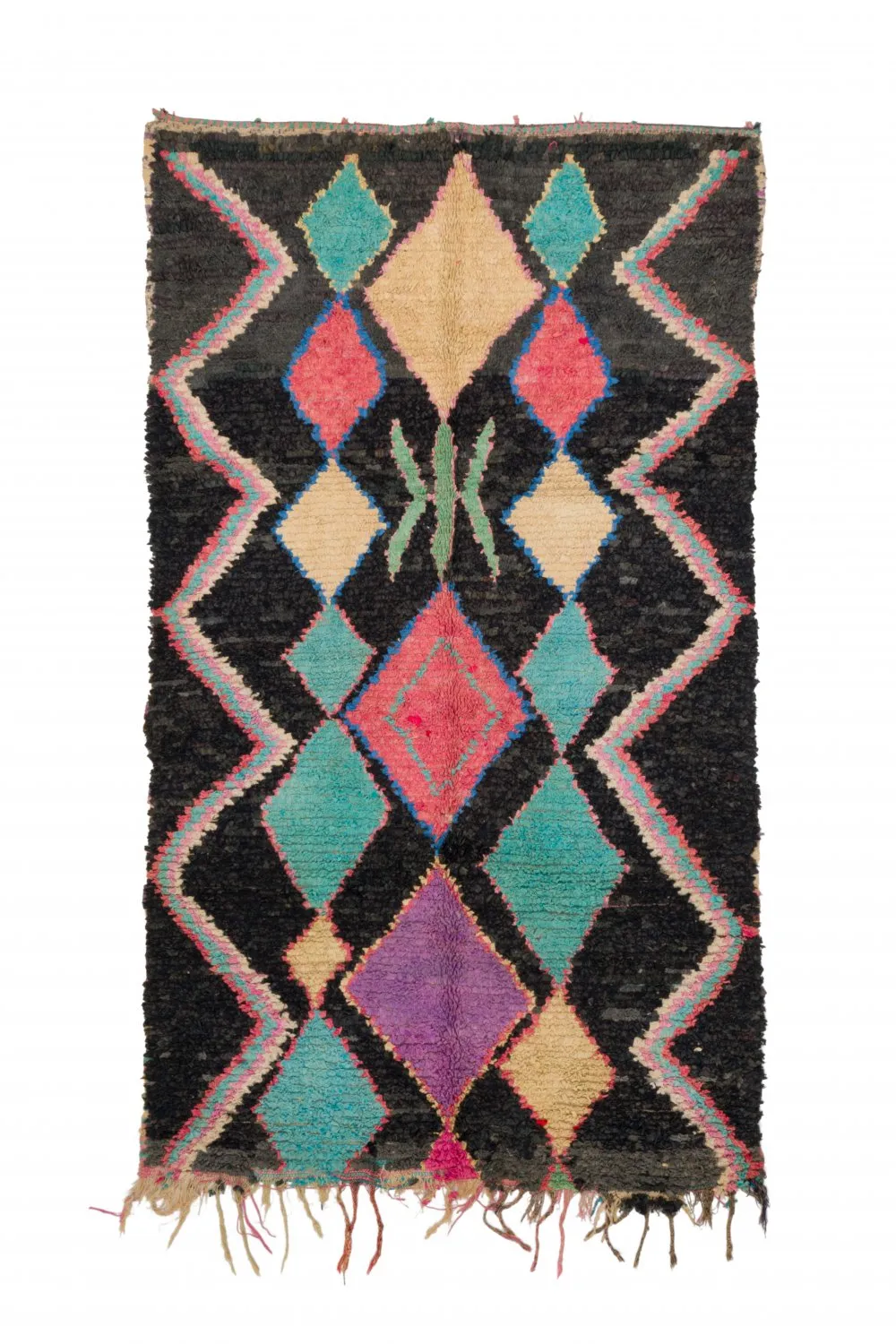 Alfombra Marroquí Bereber Boucherouite 235 x 135 cm