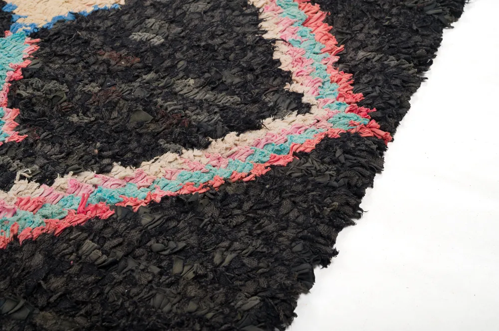 Alfombra Marroquí Bereber Boucherouite 235 x 135 cm