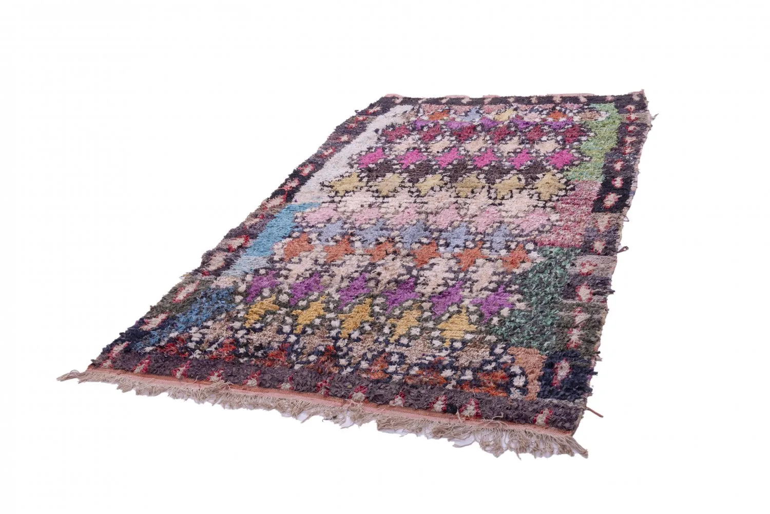 Alfombra Marroquí Bereber Boucherouite 270 x 145 cm