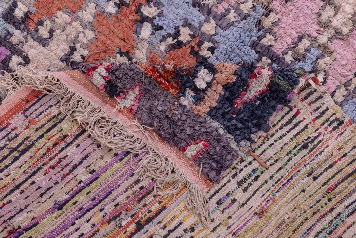 Alfombra Marroquí Bereber Boucherouite 270 x 145 cm