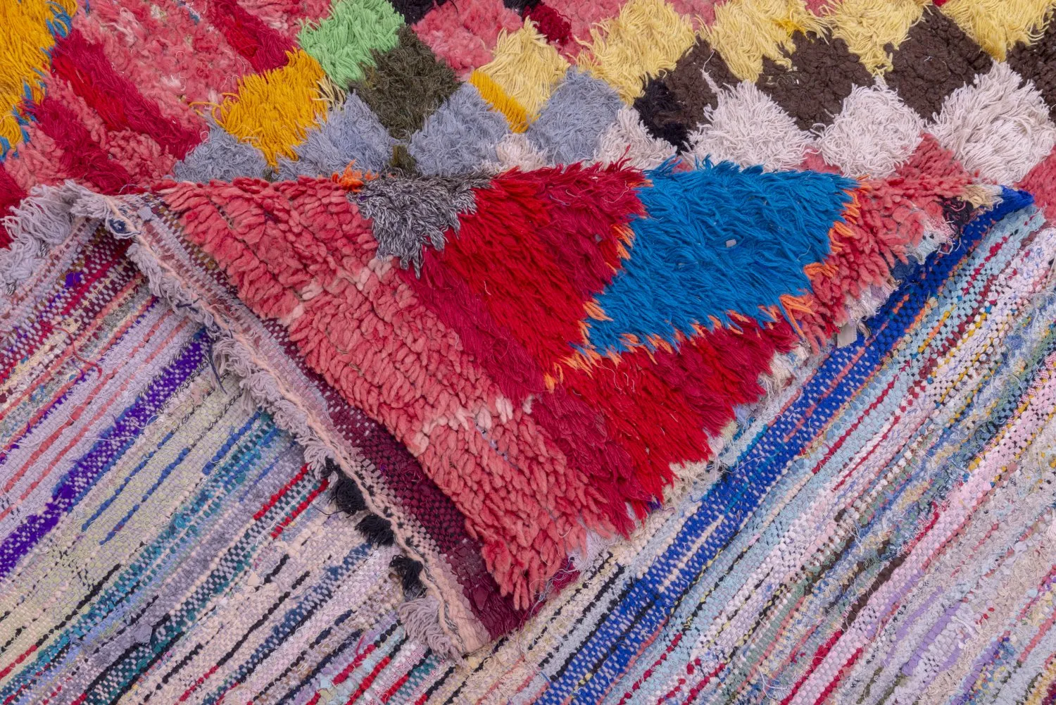 Alfombra Marroquí Bereber Boucherouite 240 x 140 cm