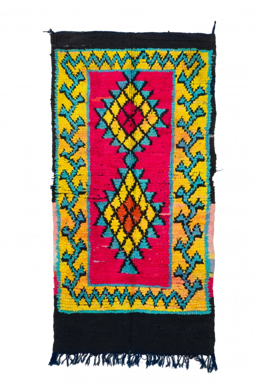 Alfombra Marroquí Bereber Boucherouite 260 x 135 cm