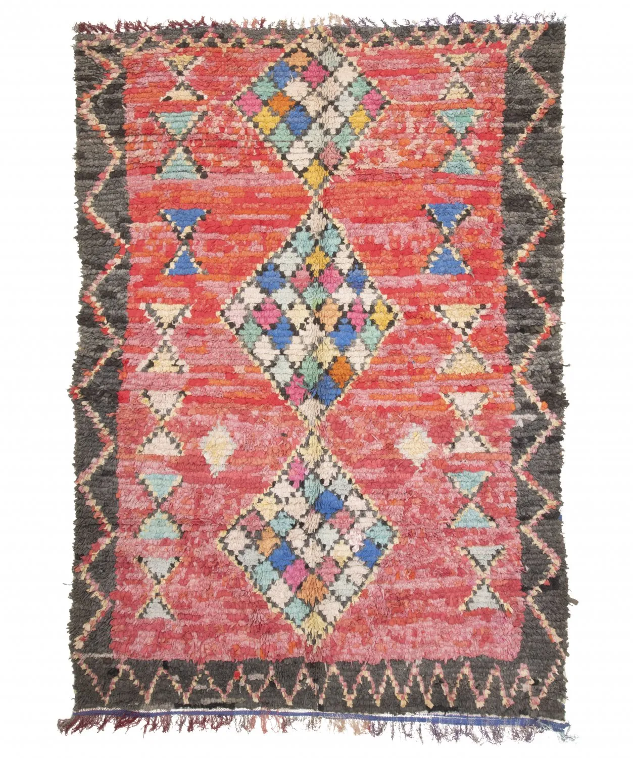 Alfombra Marroquí Bereber Boucherouite 230 x 155 cm