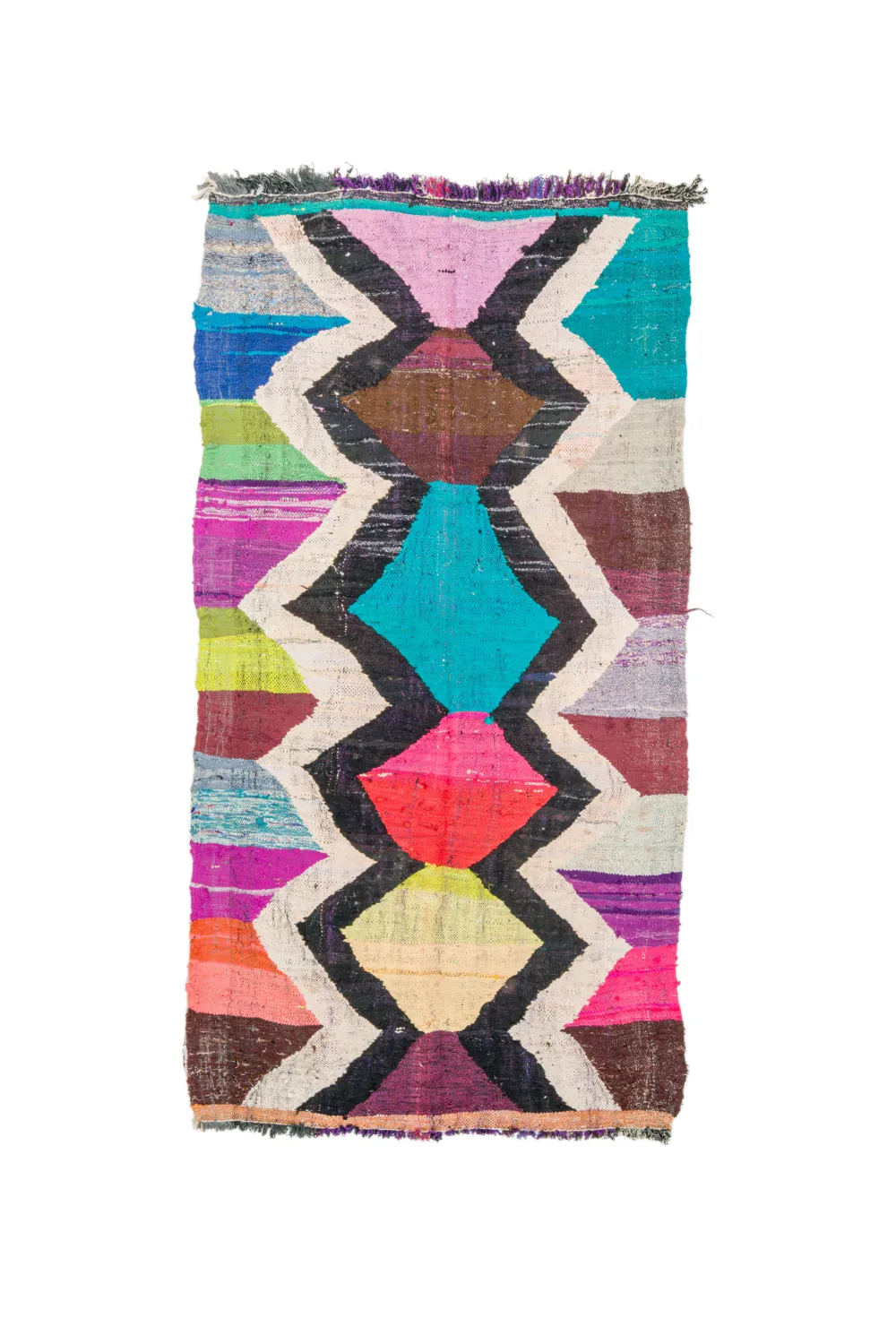 Alfombra Marroquí Bereber Boucherouite 135 x 245 cm