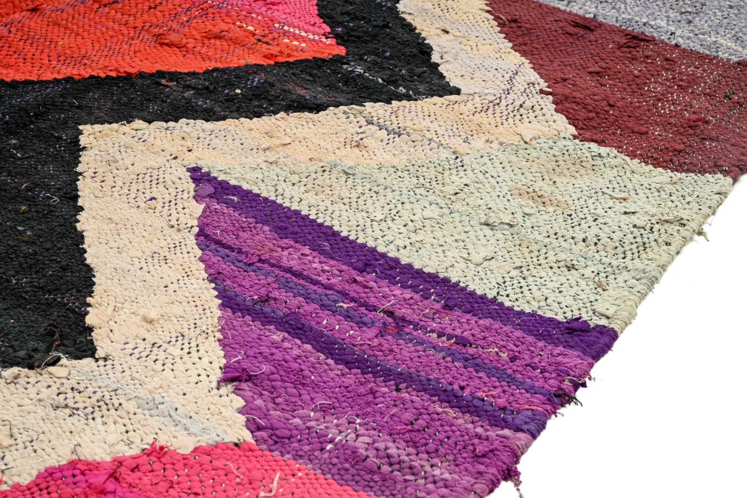 Alfombra Marroquí Bereber Boucherouite 135 x 245 cm