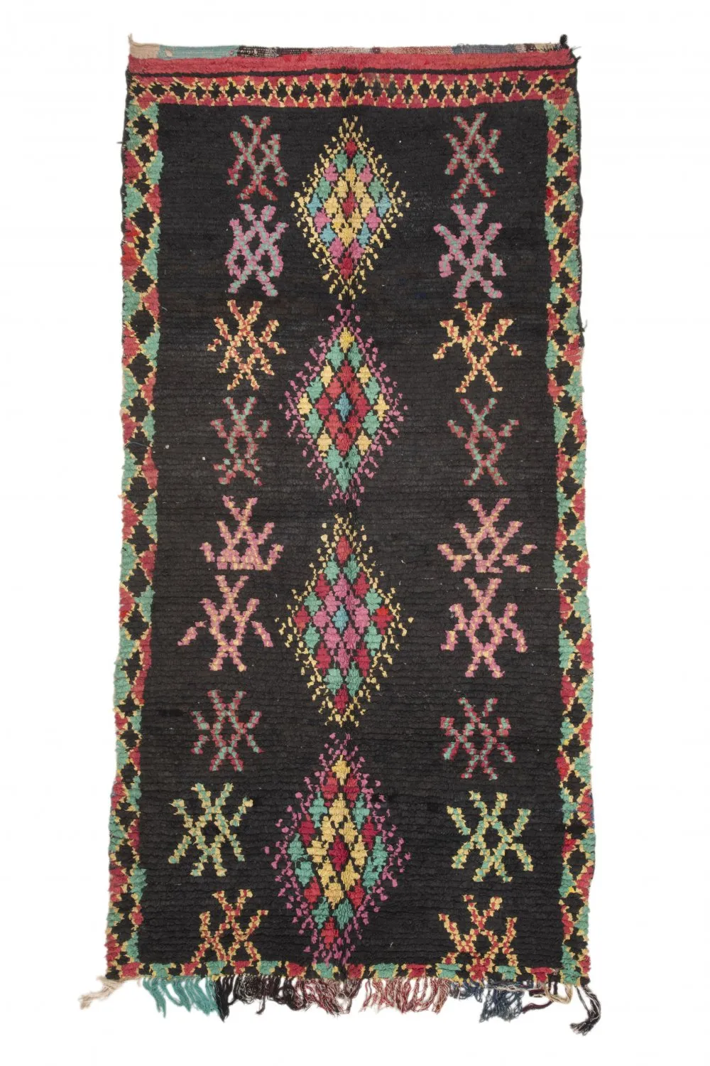 Alfombra Marroquí Bereber Boucherouite 320 x 150 cm