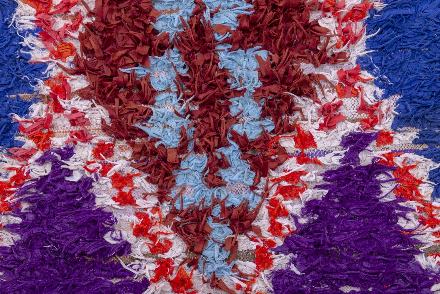 Alfombra Marroquí Bereber Boucherouite 235 x 90 cm