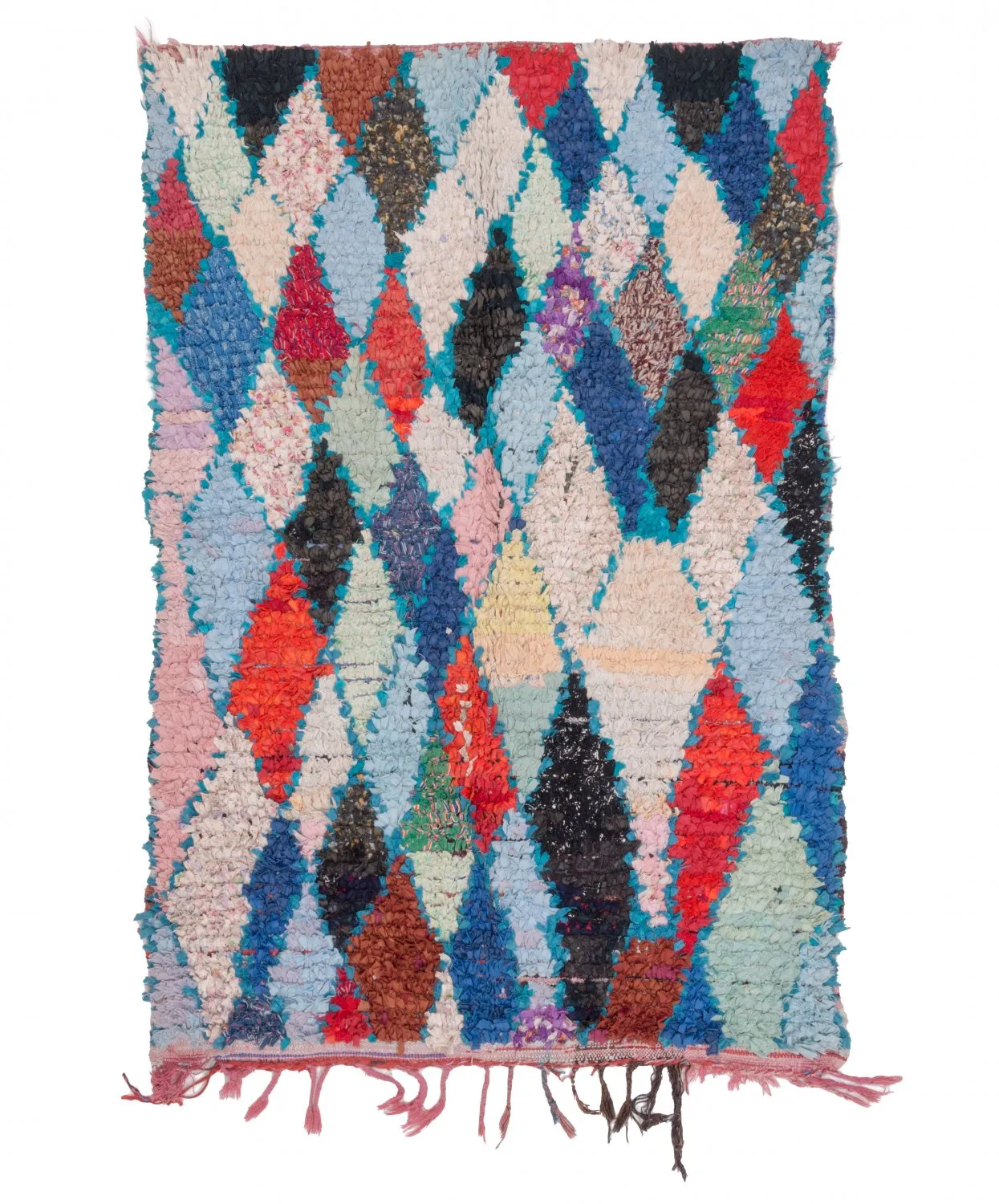 Alfombra Marroquí Bereber Boucherouite 200 x 130 cm
