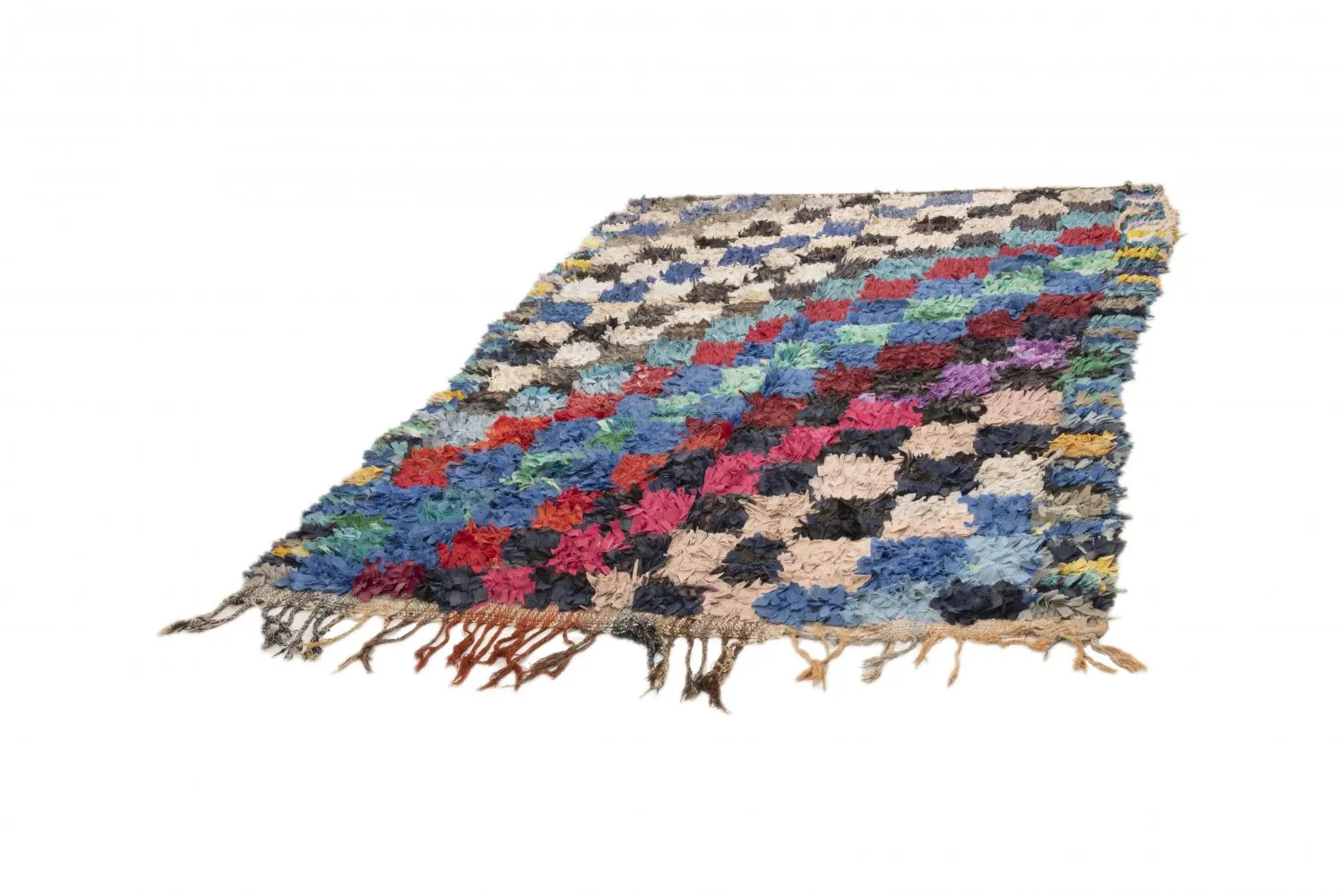 Alfombra Marroquí Bereber Boucherouite 225 x 155 cm