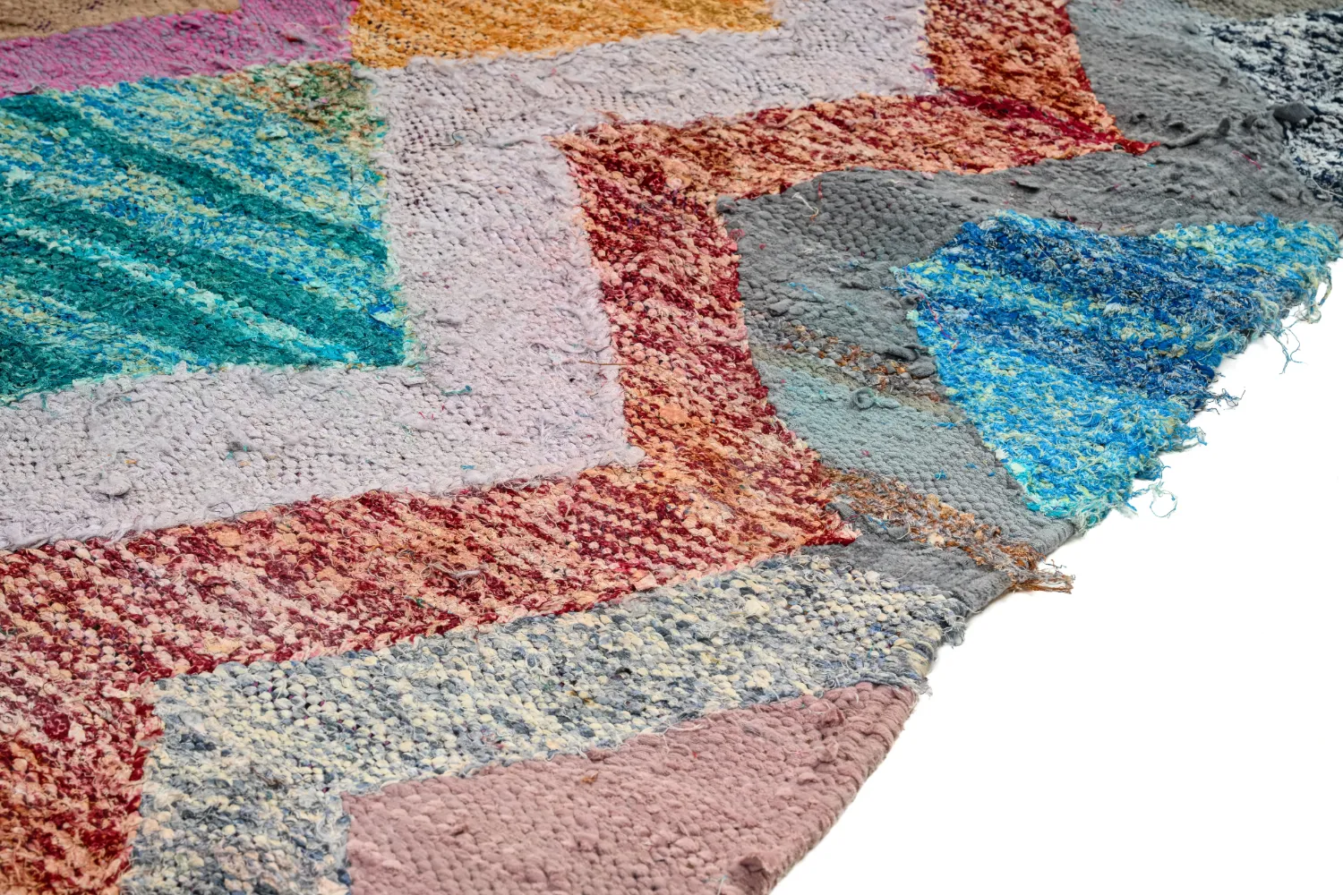 Alfombra Marroquí Bereber Boucherouite 135 x 260 cm