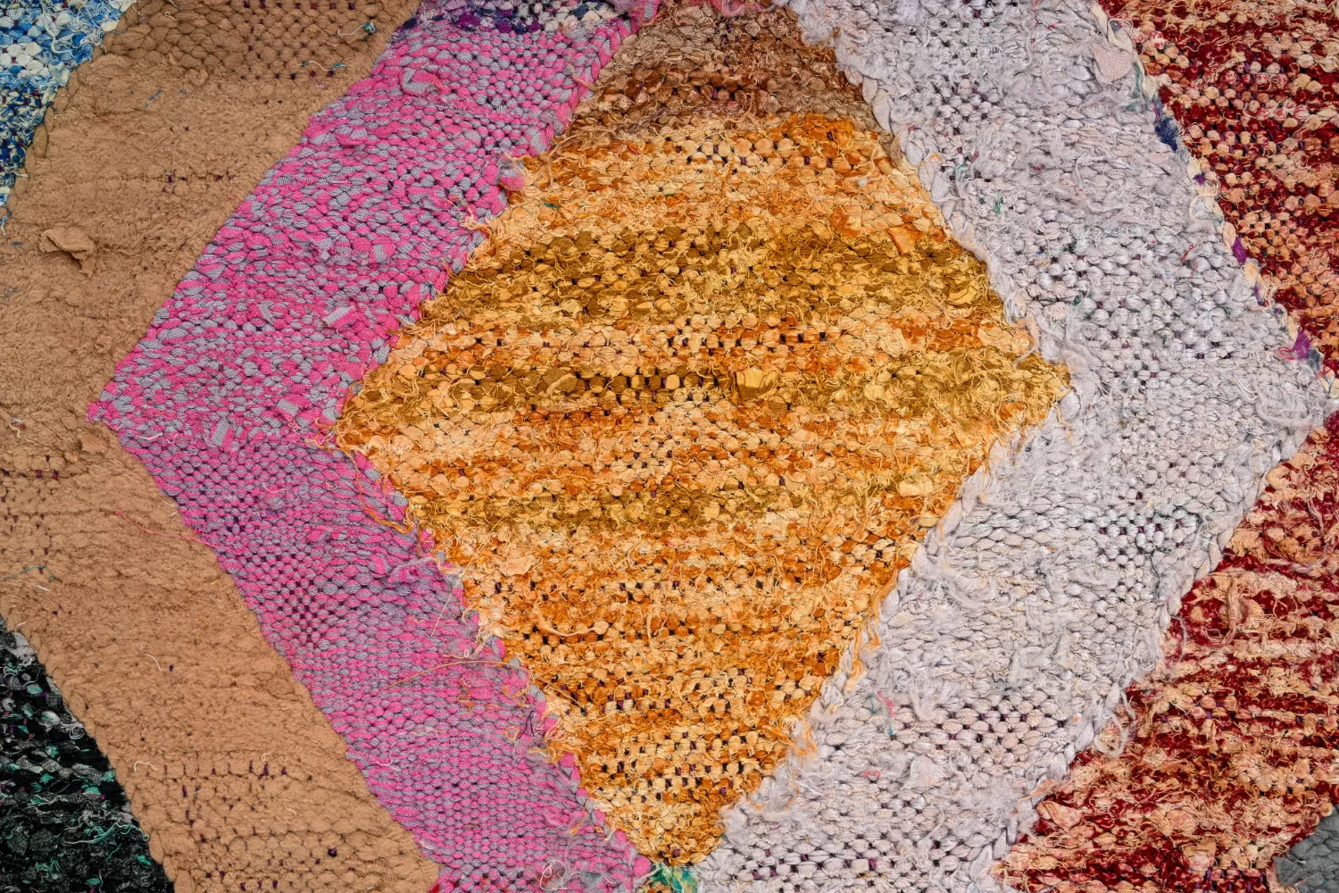 Alfombra Marroquí Bereber Boucherouite 135 x 260 cm