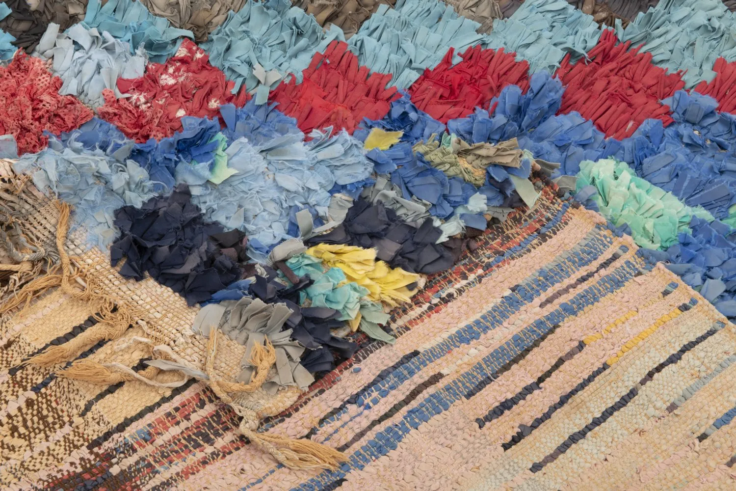 Alfombra Marroquí Bereber Boucherouite 225 x 155 cm