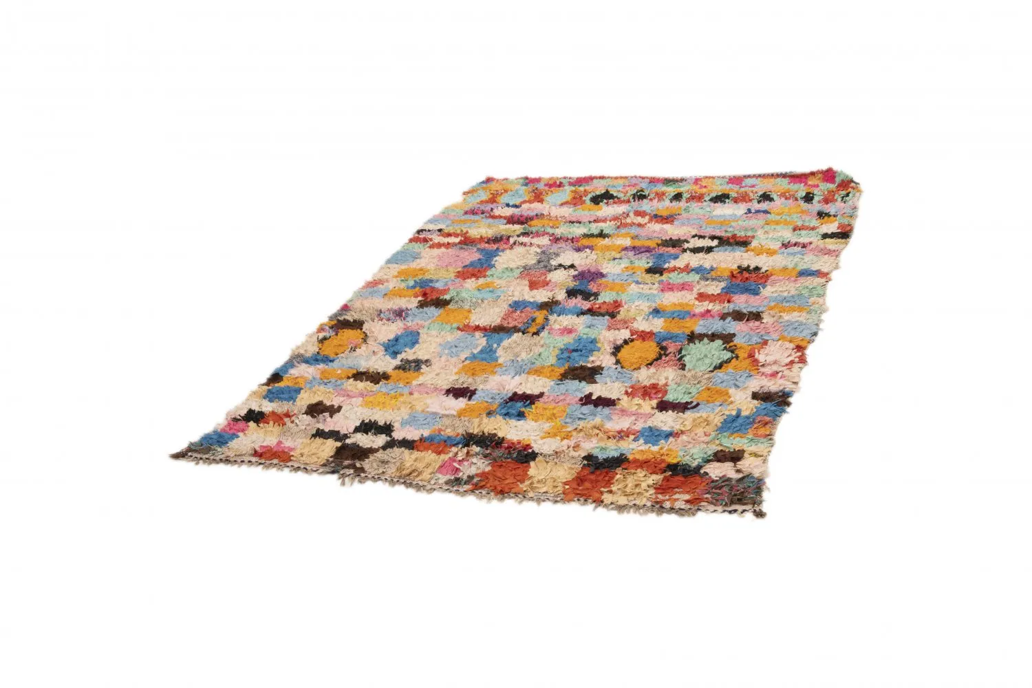 Alfombra Marroquí Bereber Boucherouite 235 x 160 cm
