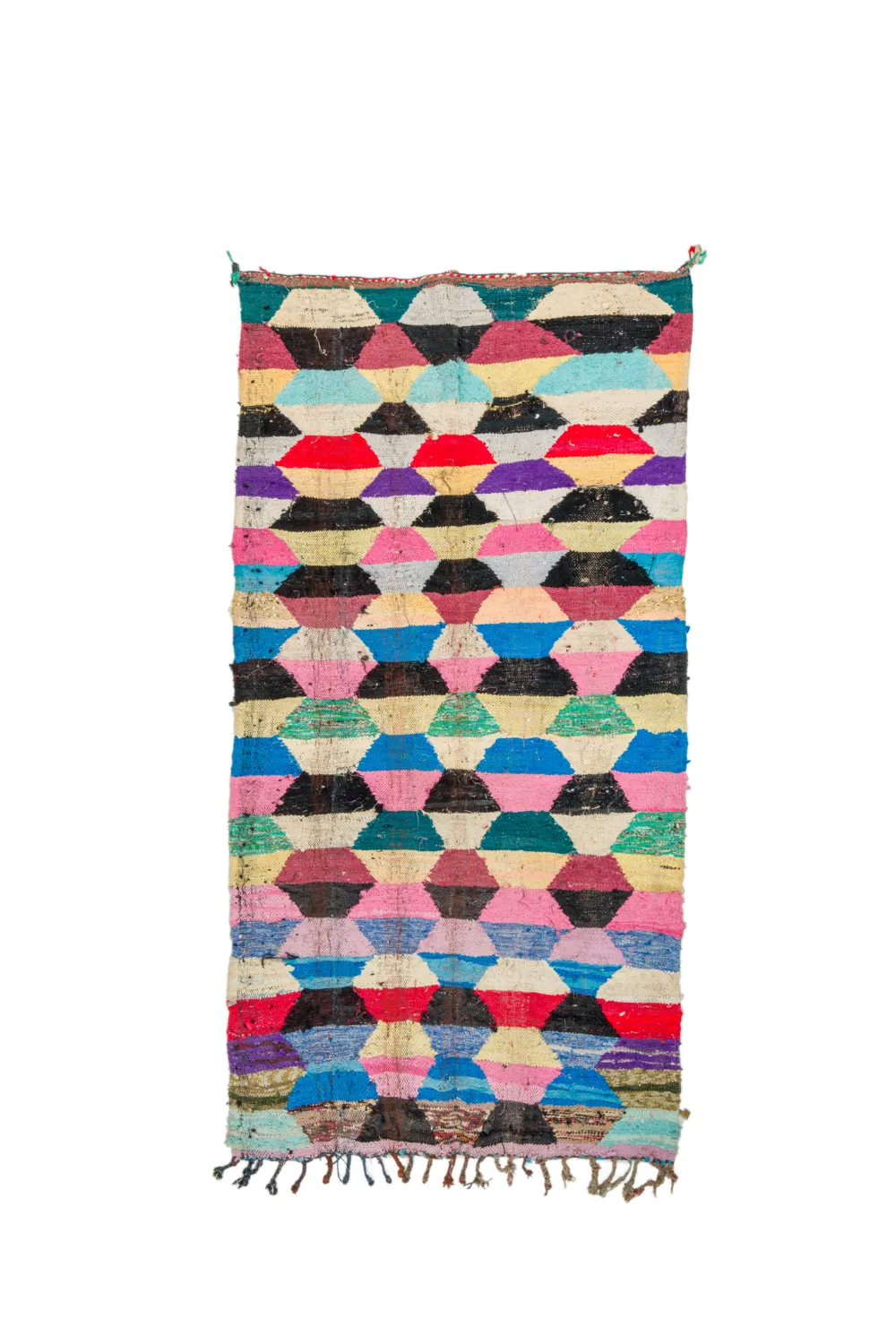 Alfombra Marroquí Bereber Boucherouite 145 x 275 cm