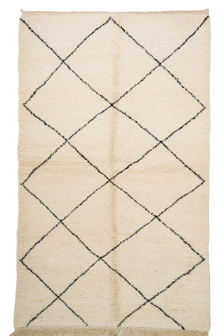 Alfombra Kilim Marroquí Bereber Beni Ourain 155 x 275 cm